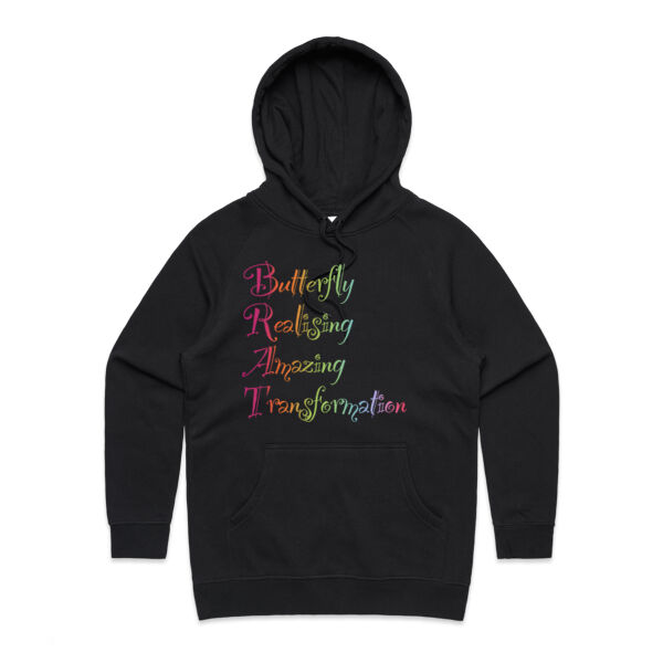 Butterfly Front Print - AS Colour Womens Supply Hood Thumbnail