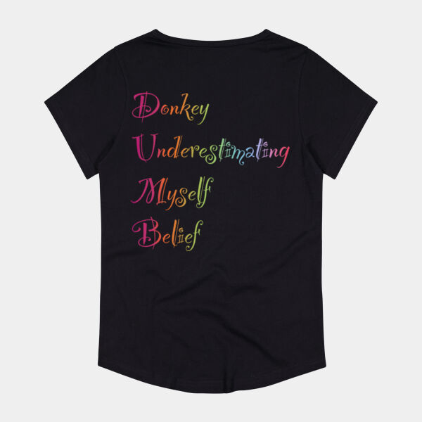 Self-Belief Back print - Thread Project Womens Jazz Scoop Neck Tee Thumbnail
