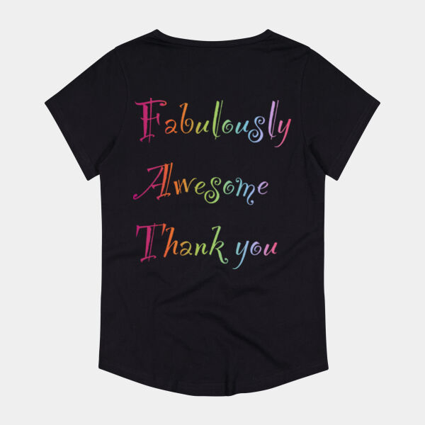 Fabulous Back Print - Thread Project Womens Jazz Scoop Neck Tee Thumbnail