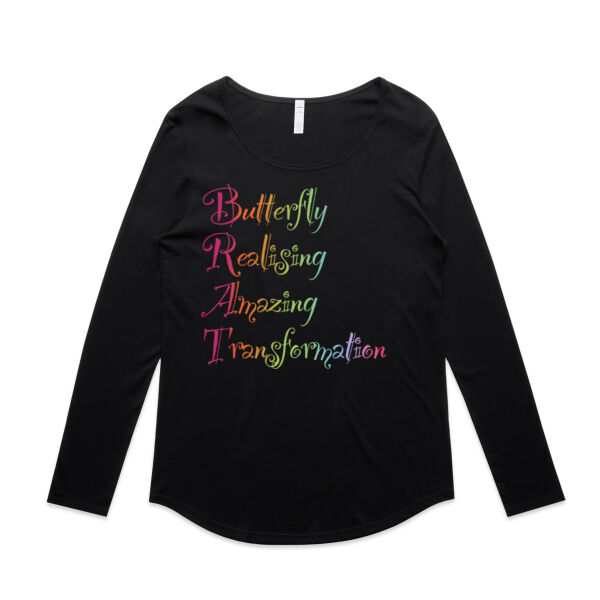 Butterfly Front Print - AS Colour Womens Mali Long Sleeve Tee Thumbnail